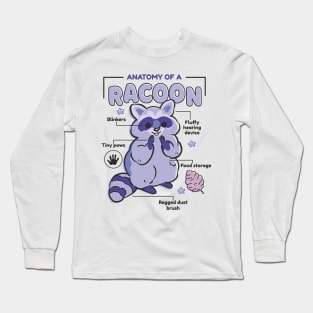 Anatomy Of A Raccoon Cute Long Sleeve T-Shirt